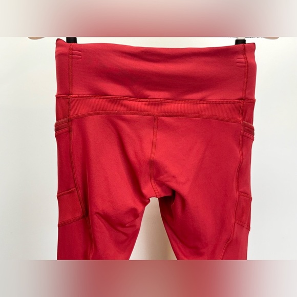 LULULEMON ATHLETICA Red Keep the Fleece leggings size 8 - Picture 10 of 15